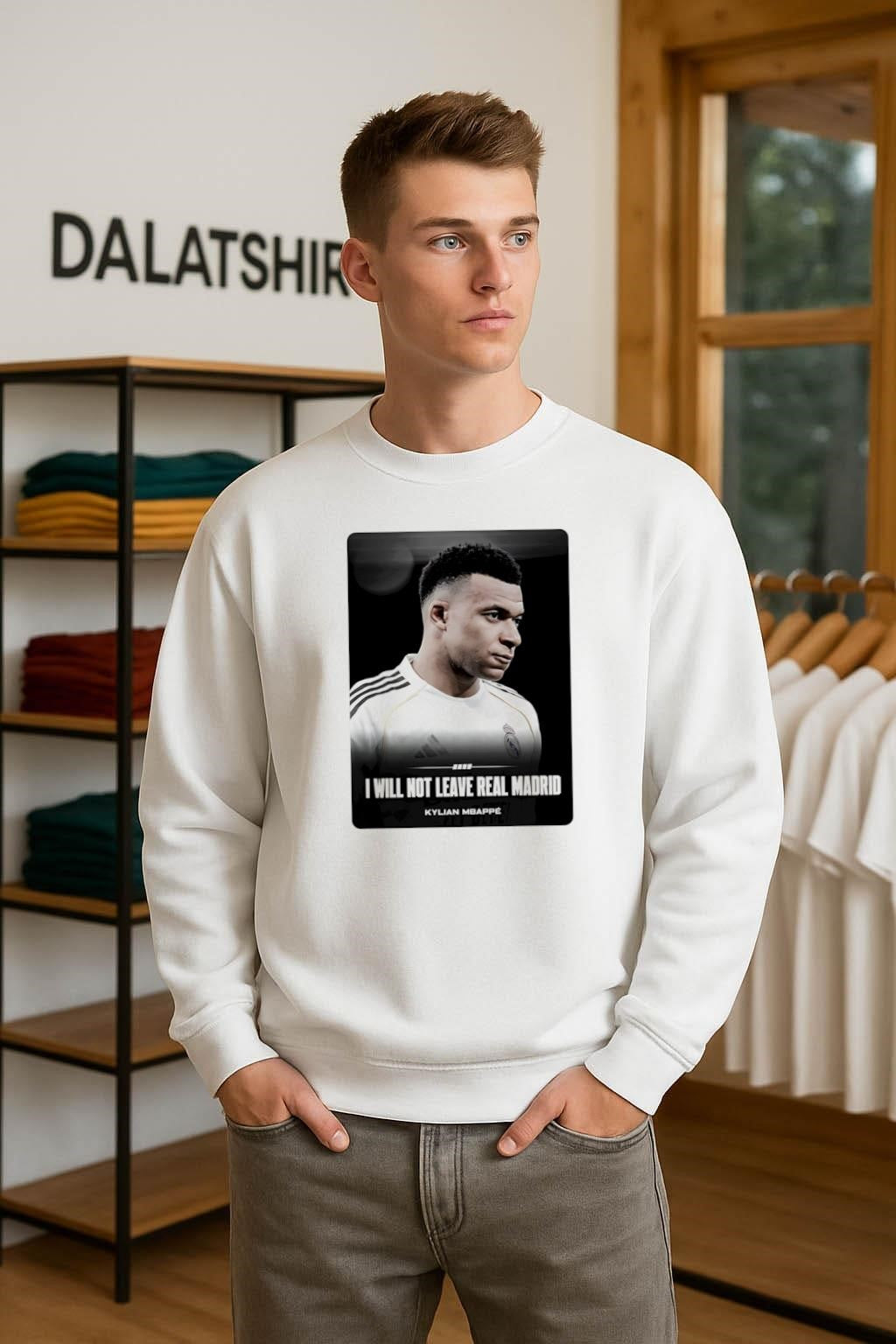 Kylian Mbappe Real Madrid I will not leave real madrid shirt