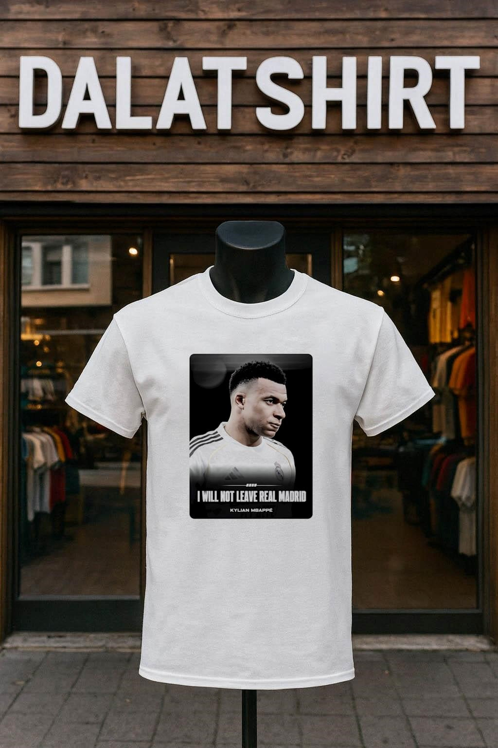 Kylian Mbappe Real Madrid I will not leave real madrid shirt