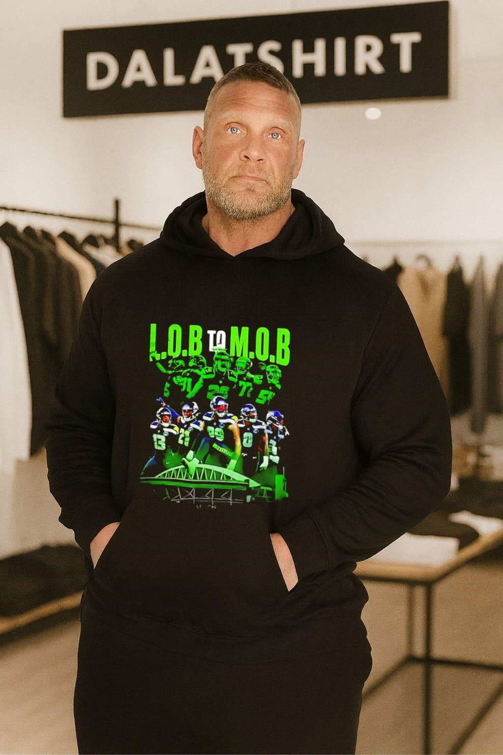 L.O.B To M.O.B Seattle Football Defense Players Stadium shirt