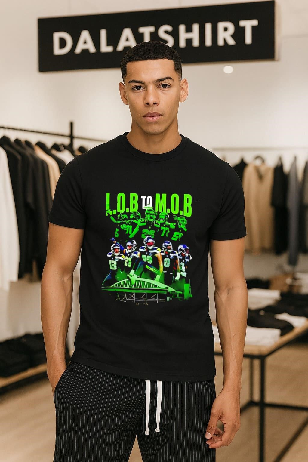 L.O.B To M.O.B Seattle Football Defense Players Stadium shirt