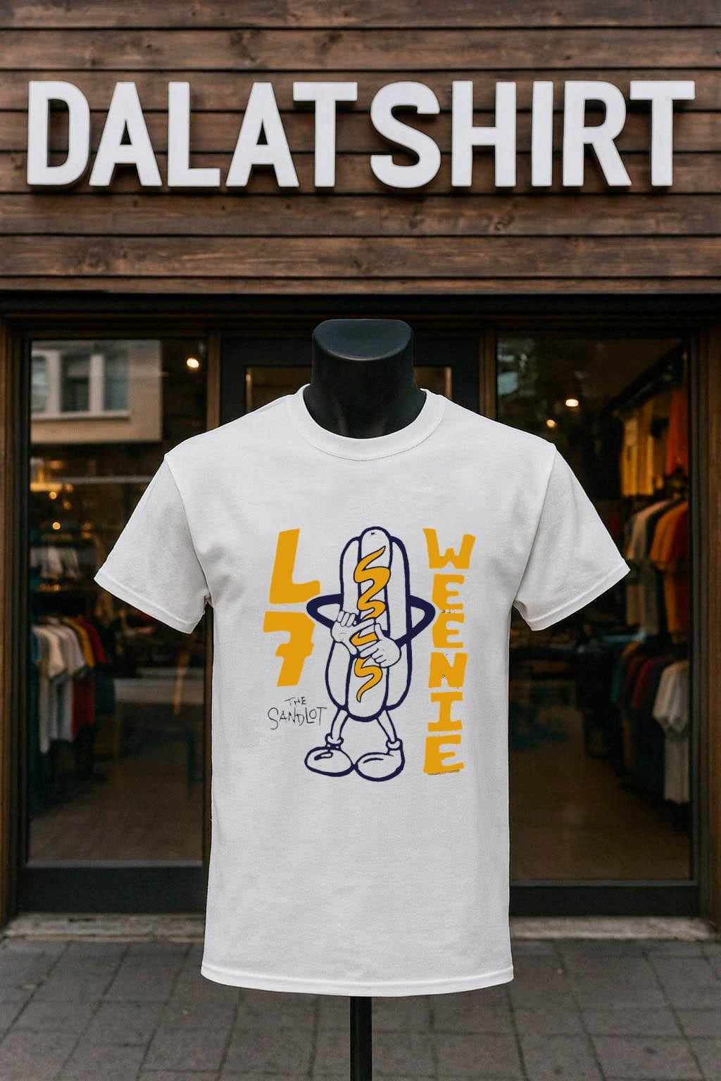 L7 Weenie the Sandlot Hot Dog Character shirt