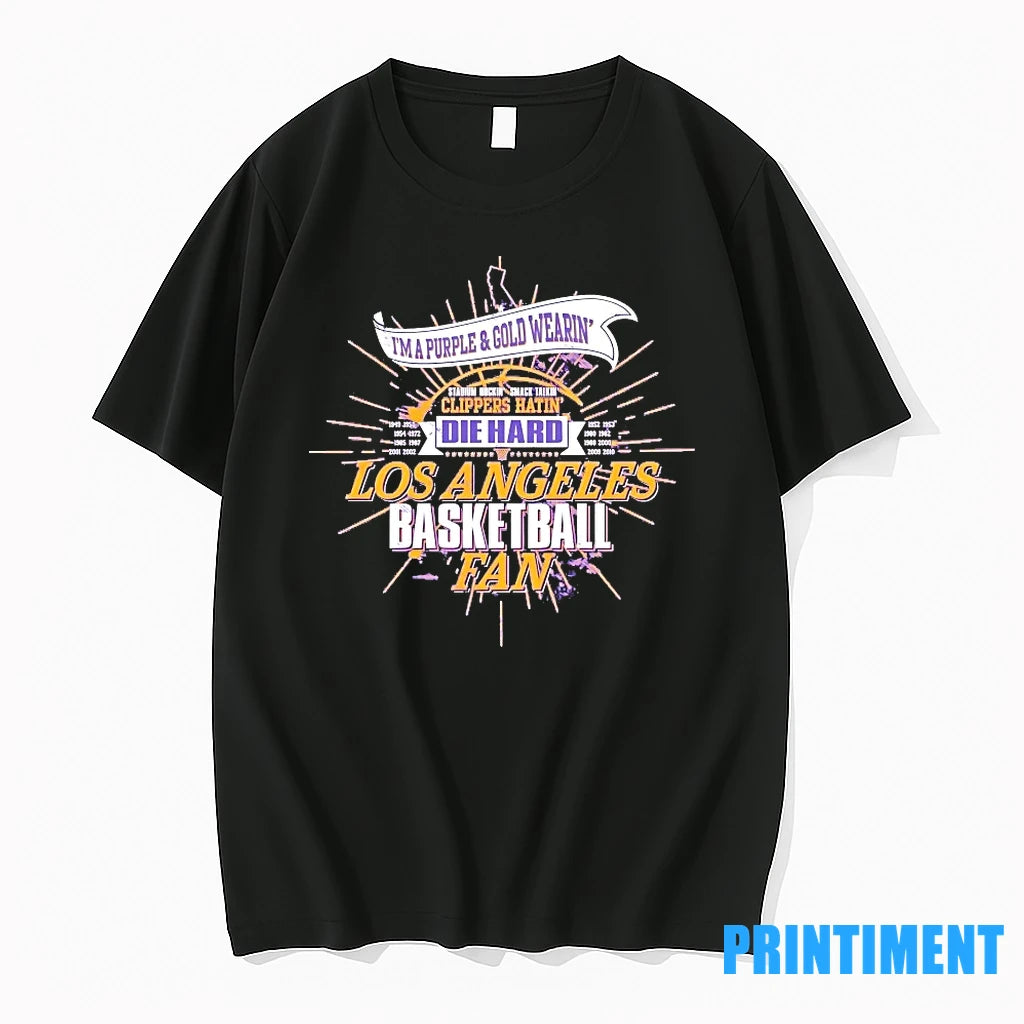 La Lakers Im A Purple And Gold Wearing Die Hard Tshirts Sweater