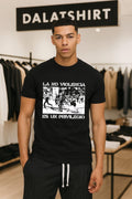 La No Violencia Es Un Privilegio Protest Scene Stencil Art shirt