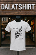 Lady Gaga Sword Through Double Skulls Gothic Graphic shirt