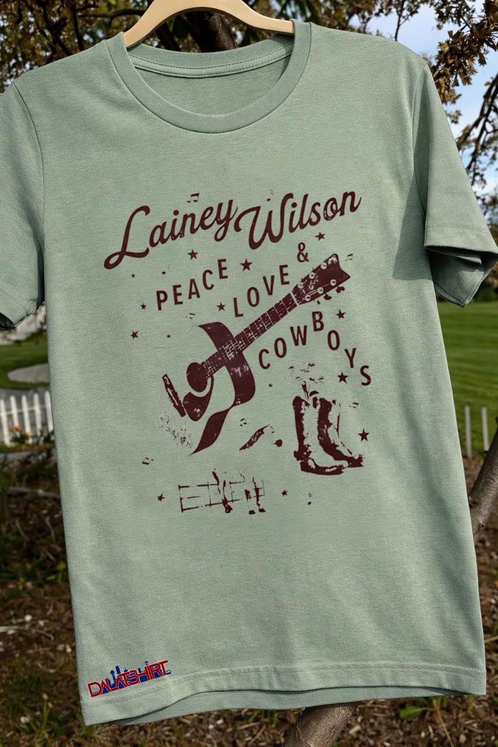 Lainey Wilson Peace Love and Cowboys Guitar Horse shirt