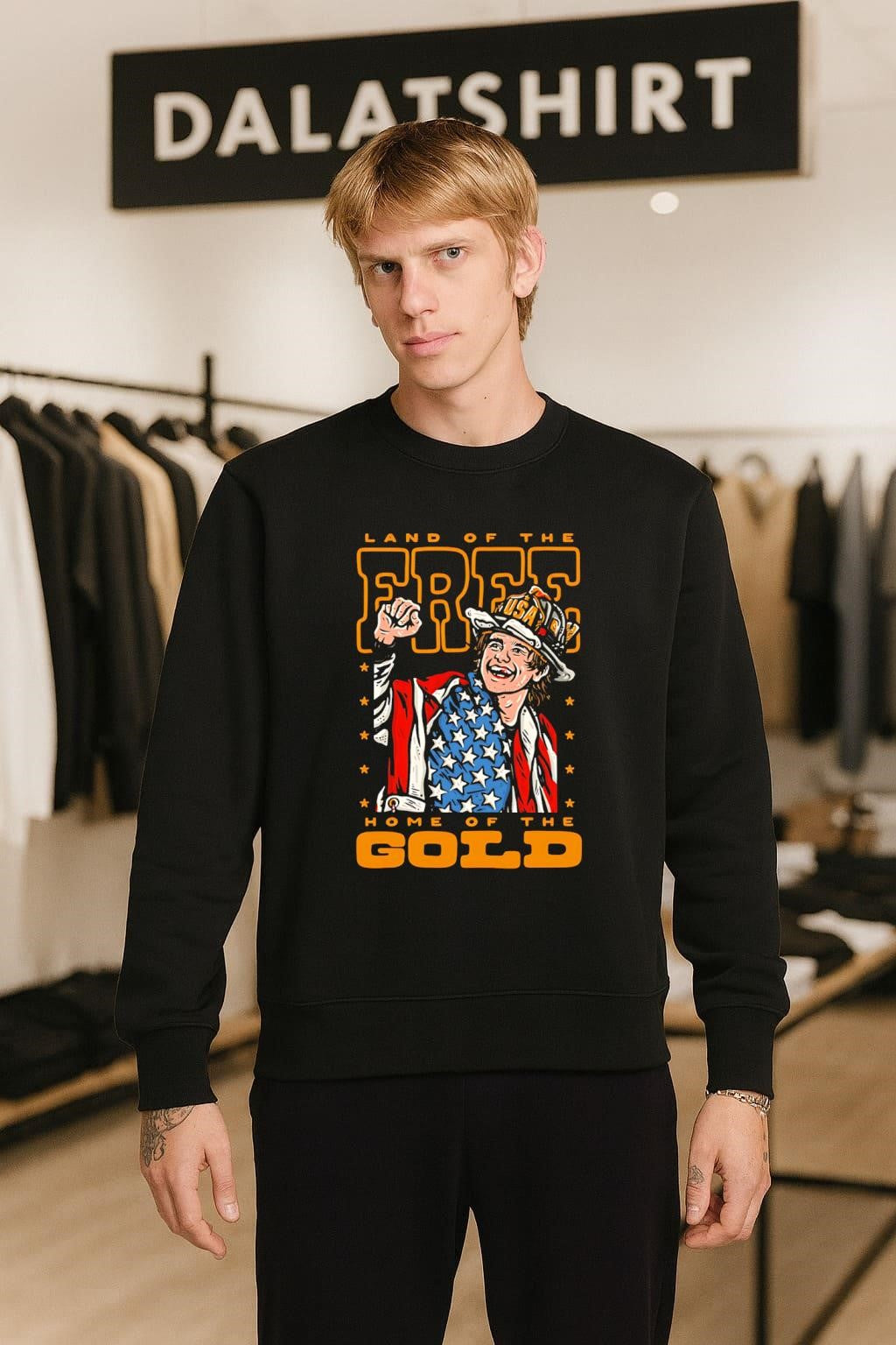 Land of the Free Home of the Gold Firefighter shirt