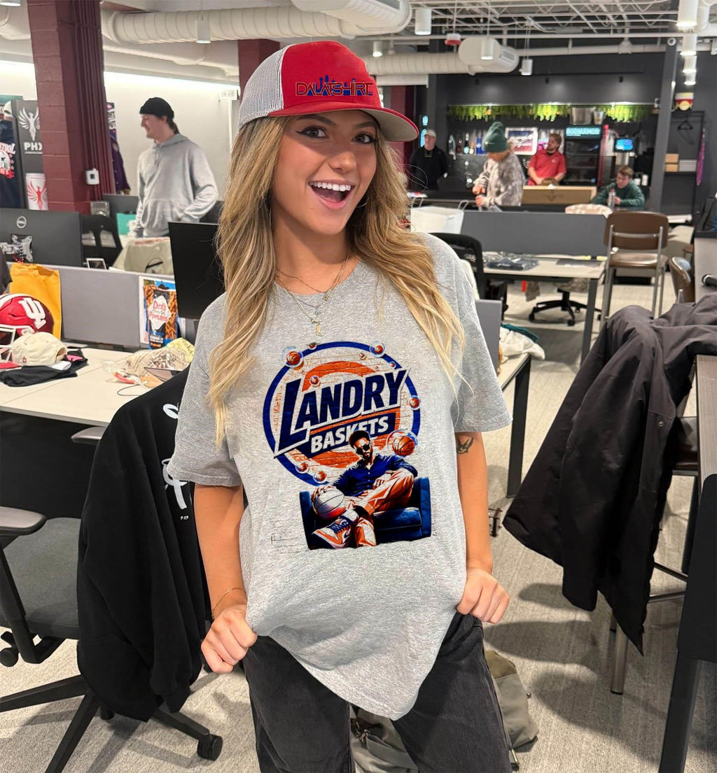 Landry Baskets Basketball Player Sitting In Chair Graphic shirt