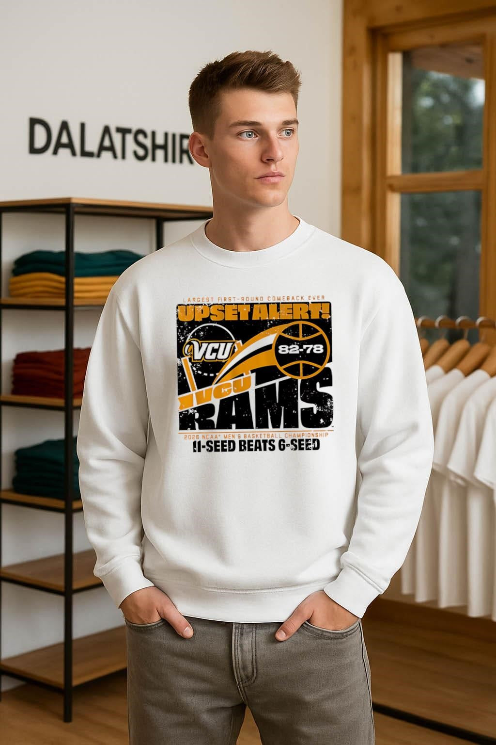 Largest First-Round Comeback Ever Upset Alert VCU Rams 82-78 2026 NCAA Men’s Basketball Championship shirt