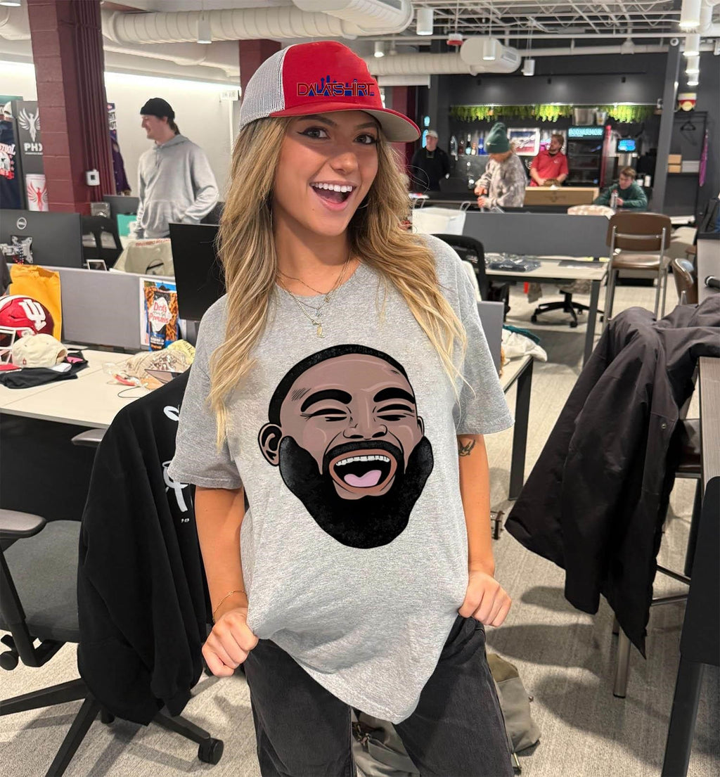 Laughing Man Face With Beard Graphic Design shirt