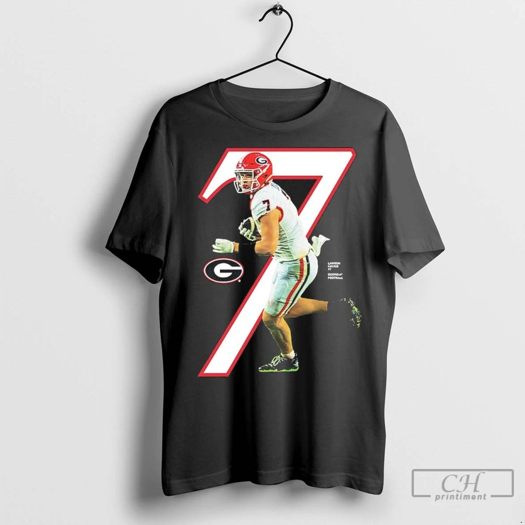 Lawson Luckie 7 Georgia Bulldogs 2025 Ncaa Player T Shirts