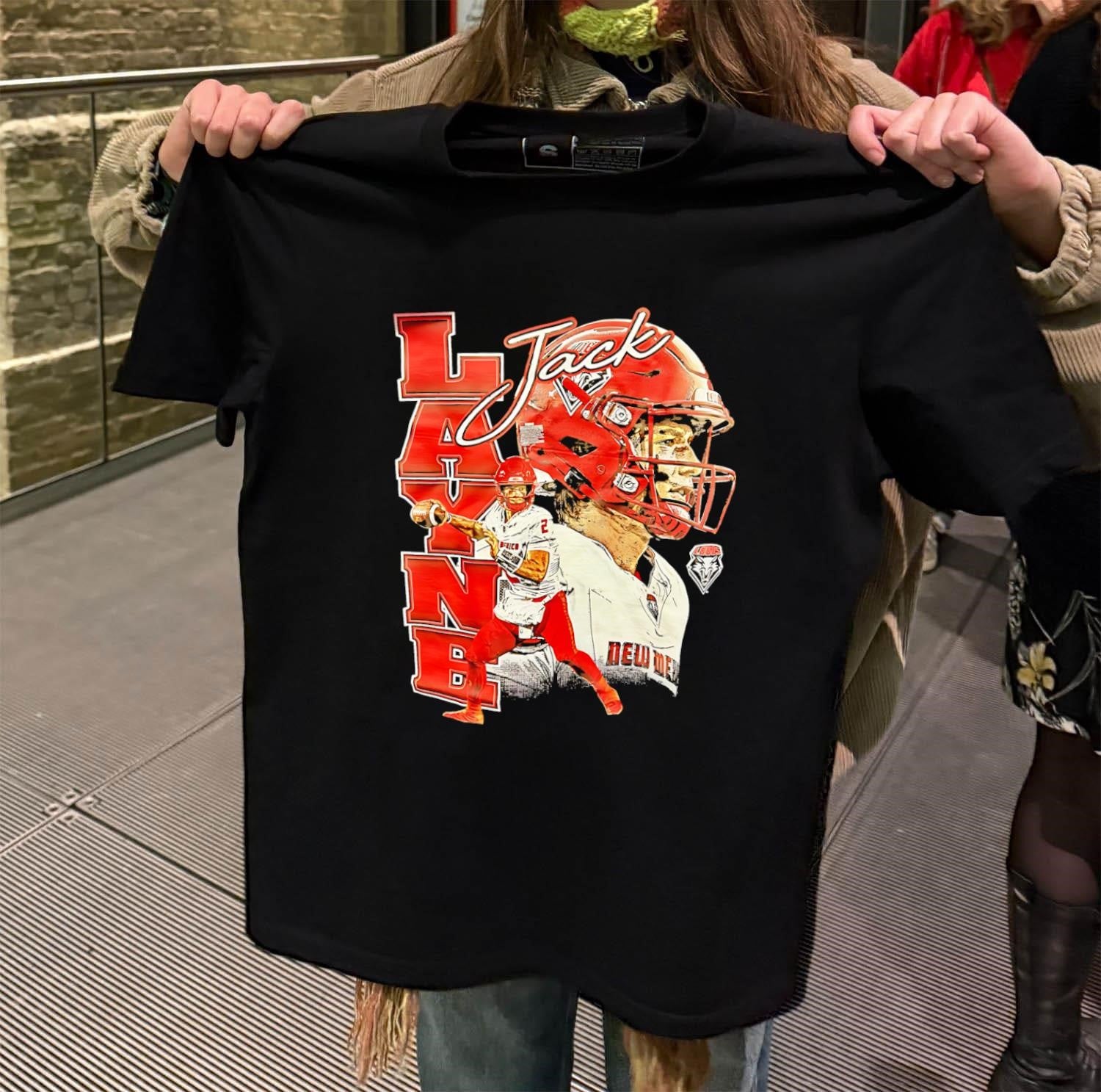 Layne Jack New Mexico Lobos football player graphic shirt