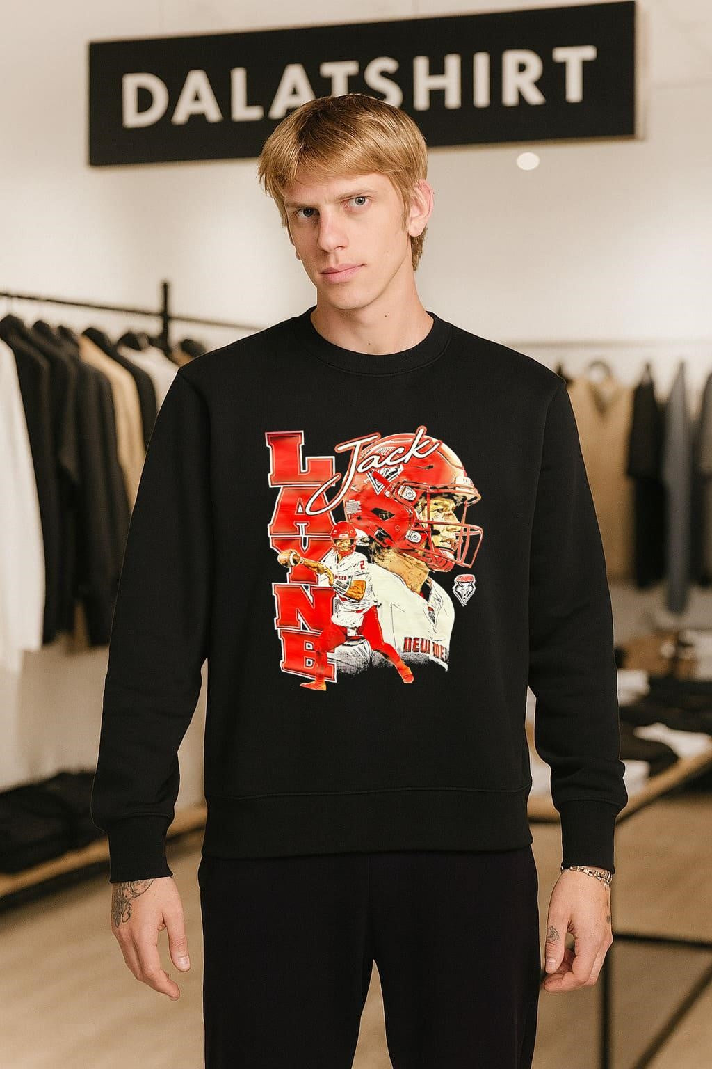 Layne Jack New Mexico Lobos football player graphic shirt