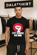 Left Handed Old Man Fist Red Circle shirt