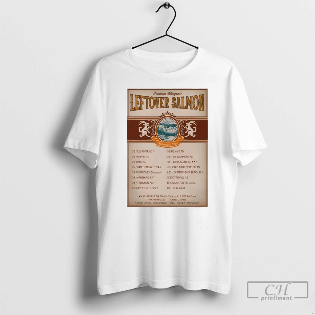 Leftover Salmon Celebrating 35 Years T Shirts