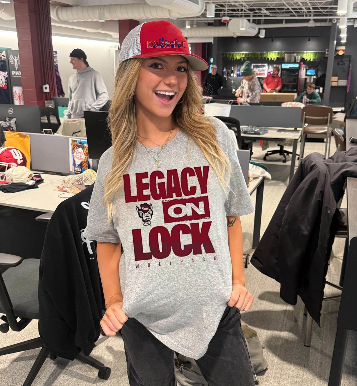 Legacy On Lock NC State Wolfpack Mascot shirt