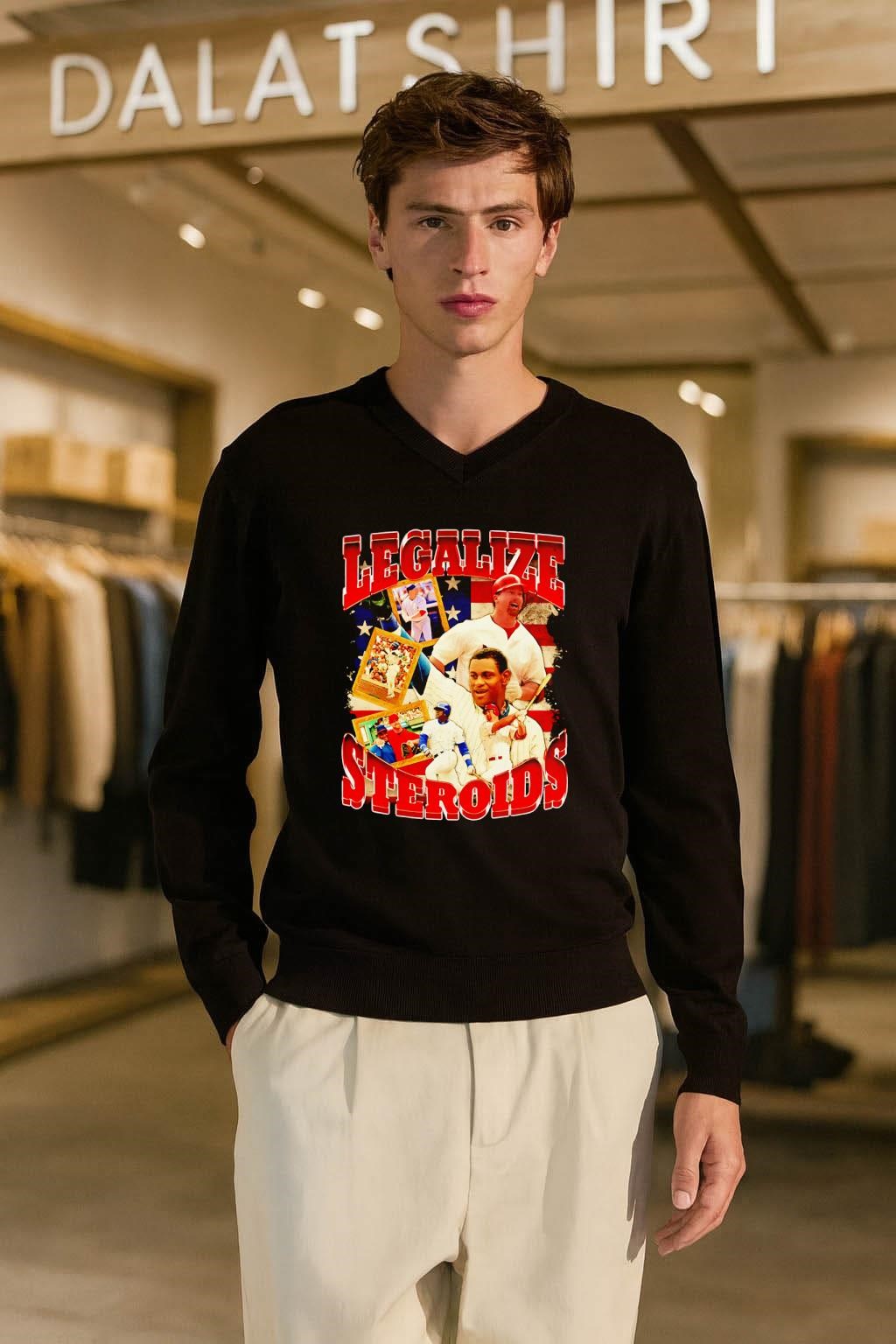 Legalize Steroids Mark McGwire Sammy Sosa baseball shirt