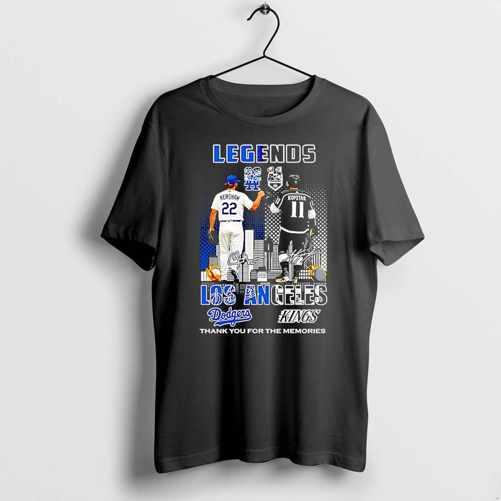 Legends Clayton Kershaw Dodgers And Anze Kopitar Kings Los Angeles Signatures Tshirts Sweater