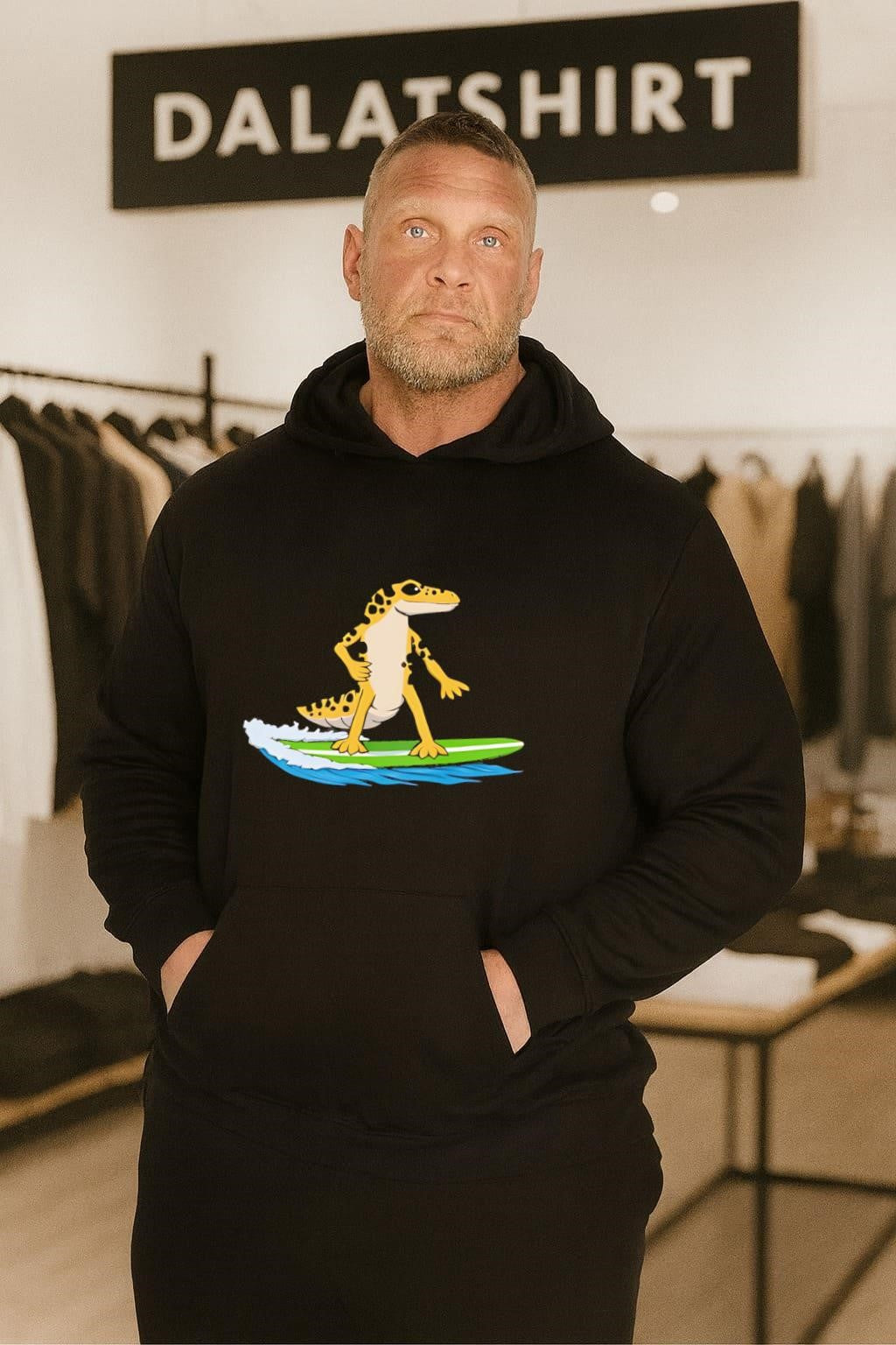Leopard Gecko Yellow Lizard Surfing shirt