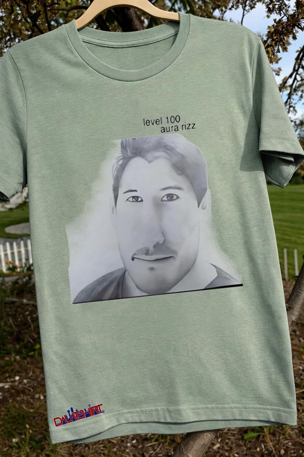 Level 100 Aura Rizz Markiplier Drawing Funny Meme shirt