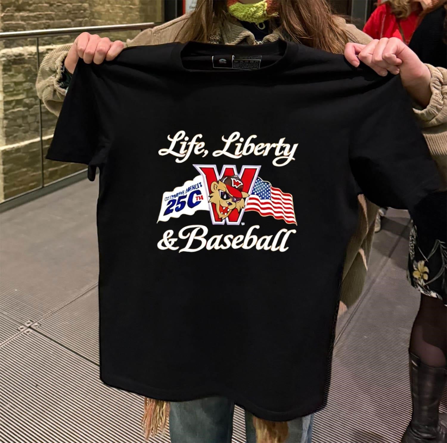 Life Liberty and Baseball Wisconsin Timber Rattlers 25th Anniversary shirt