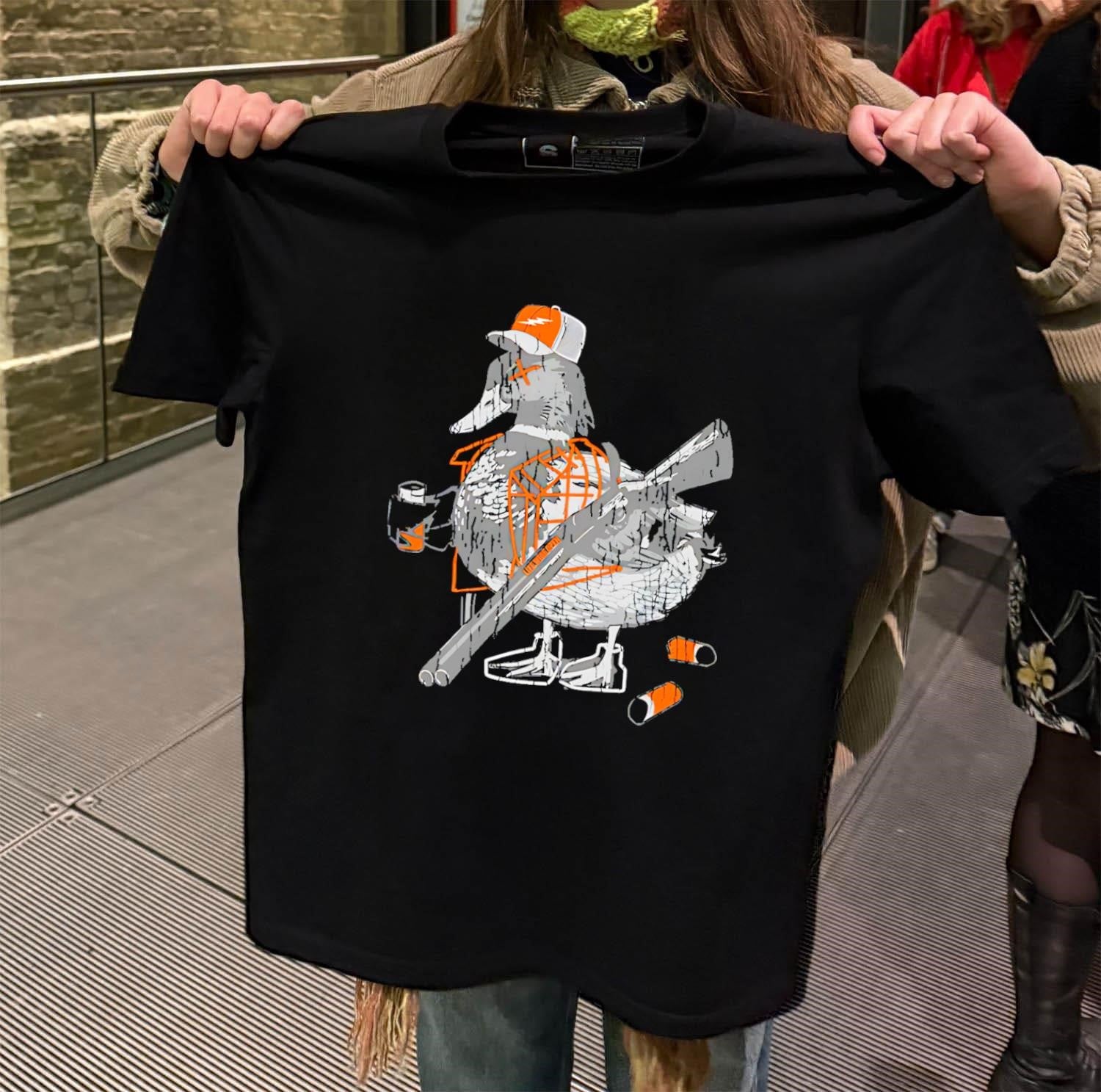 Life Wide Open Duck Hunting Orange Hat Shotgun Shells shirt