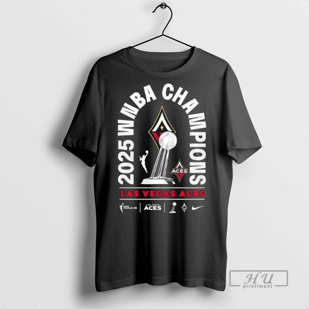 Limited Edition 2025 Wnba Champions Las Vegas Aces Trophy Graphic Tee Shirt Sweatshirt Hoodies