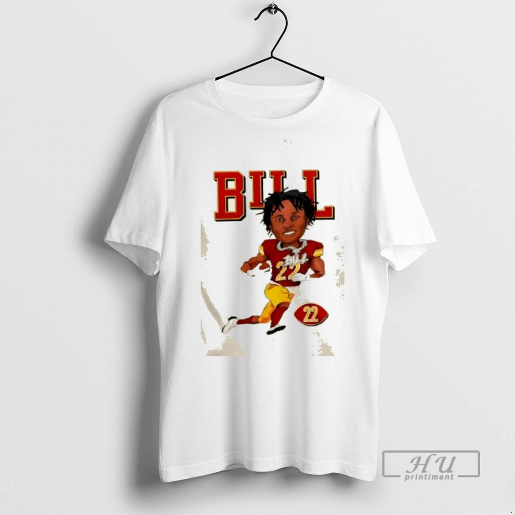 Limited Edition 2025 Washington Commanders 22 Bill White 2 Sided Graphic Tee Shirt Sweatshirt Hoodies
