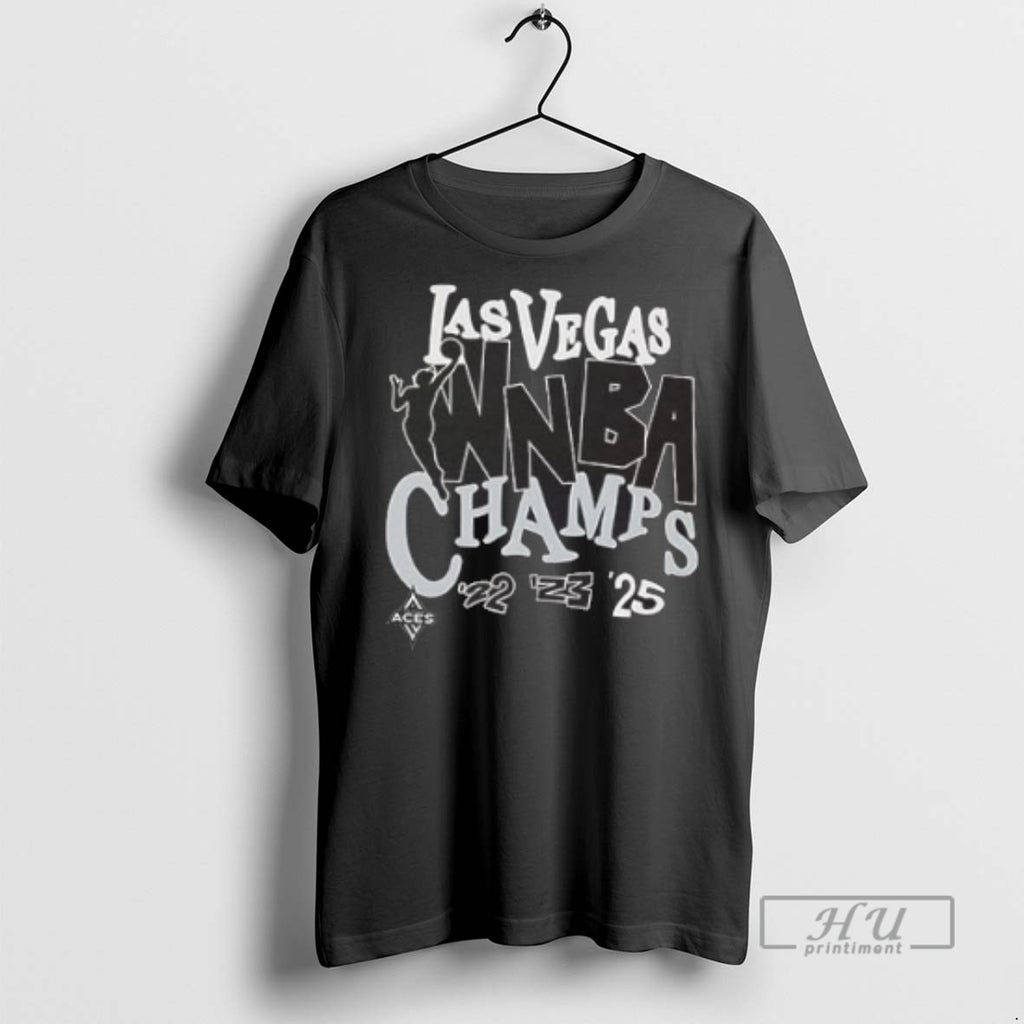 Limited Edition 22 23 25 Wnba Finals Champions Las Vegas Aces 2 Sided Graphic Tee