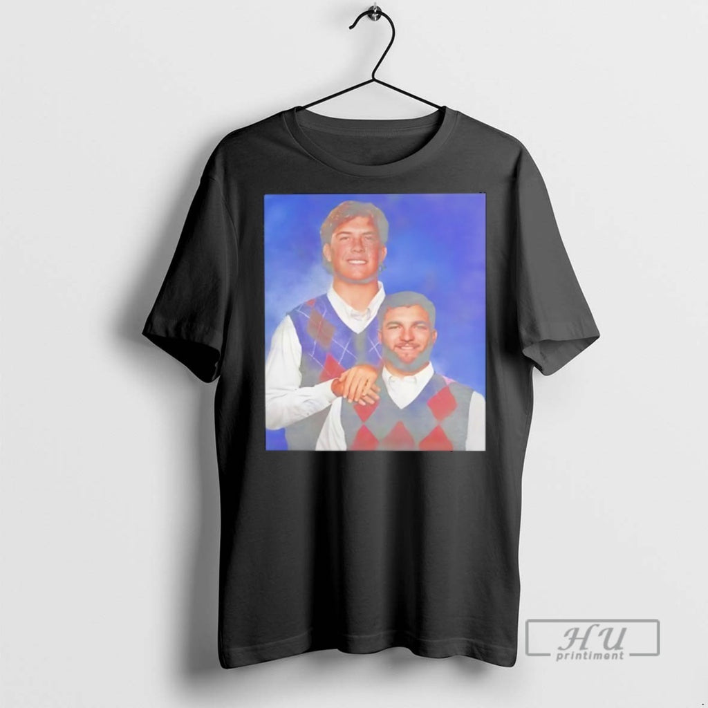 Limited Edition Coach Dan Campbell And Quarterback Jared Goff Step Brothers Graphic Tee Shirt