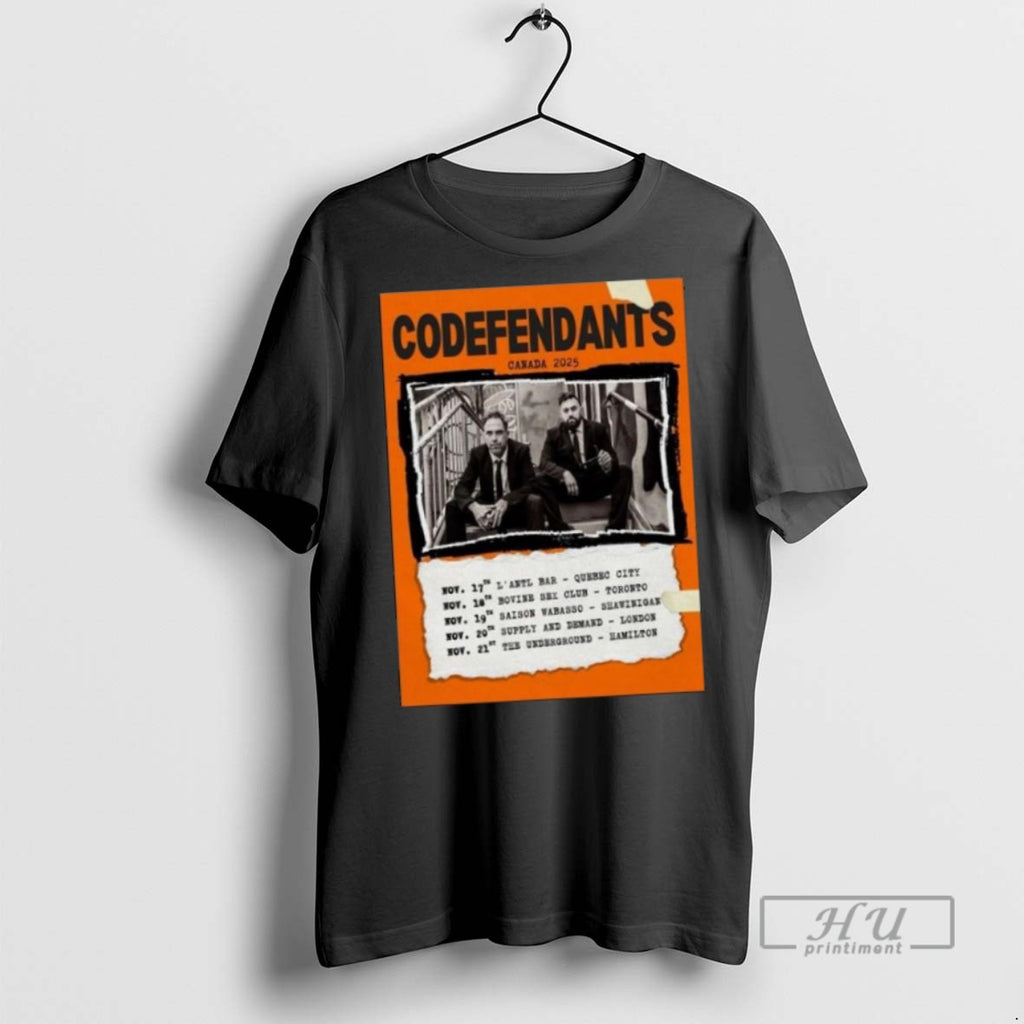 Limited Edition Codefendants Canada Tour 2025 Long Sleve Graphic Tee Shirt Sweatshirt Hoodies