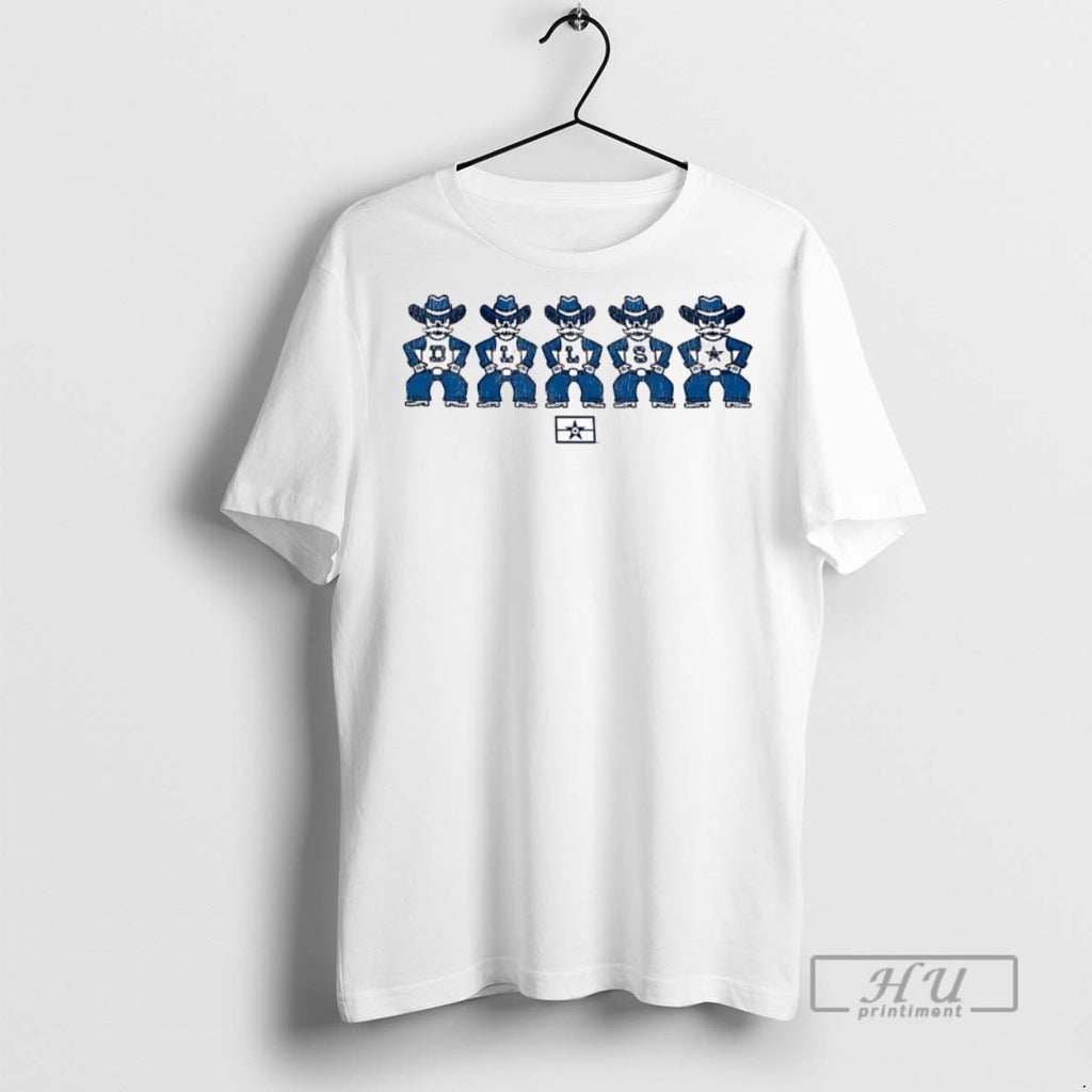 Limited Edition Dallas Cowboys Rowdy Mascots Dallas Vintage Graphic Tee Shirt Sweatshirt Hoodies