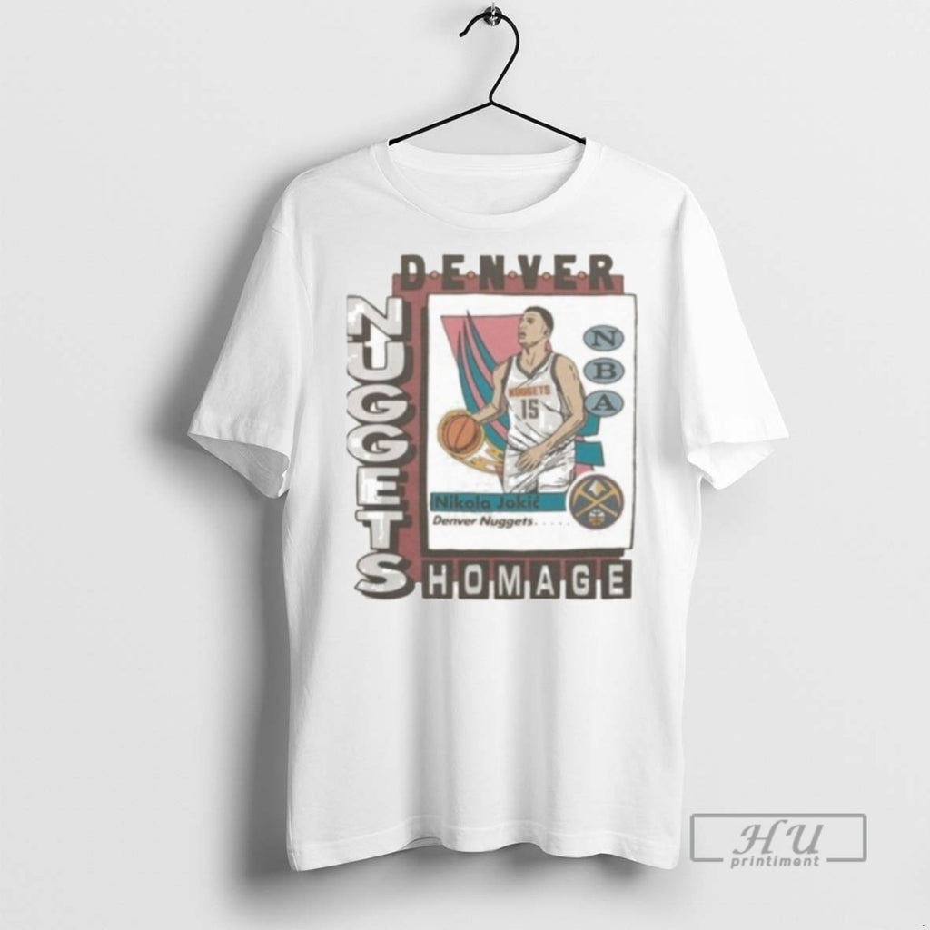 Limited Edition Denver Nuggets Trading Card Nikola Jokic Graphic Tee Shirt Sweatshirt Hoodies