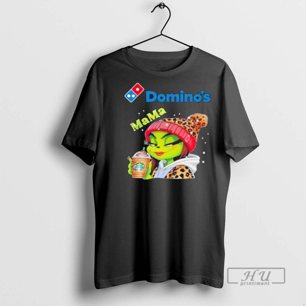 Limited Edition Dominos X Grinch Mama Christmas Graphic Tee Shirt Sweatshirt Hoodies