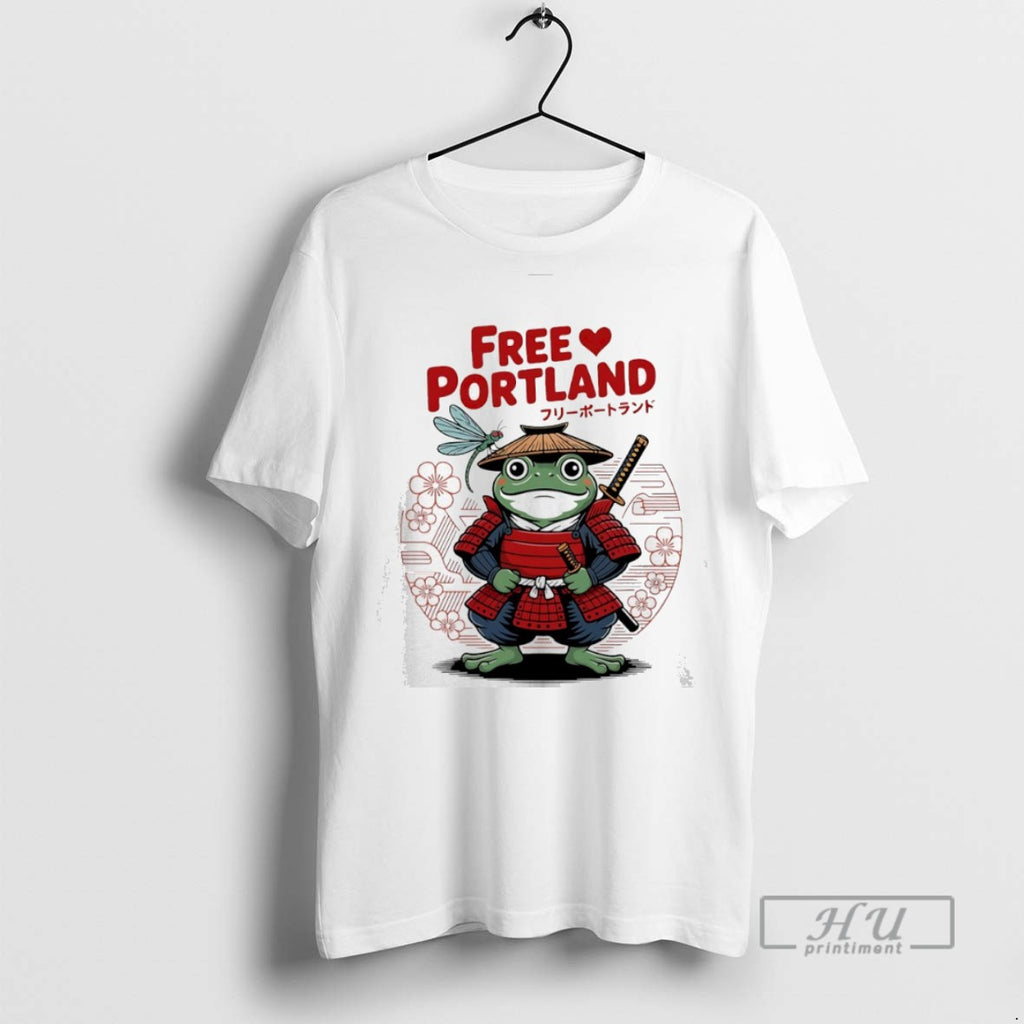 Limited Edition Free Portland Samurai Frogs Resist Graphic Tee Shirt Sweatshirt Hoodies