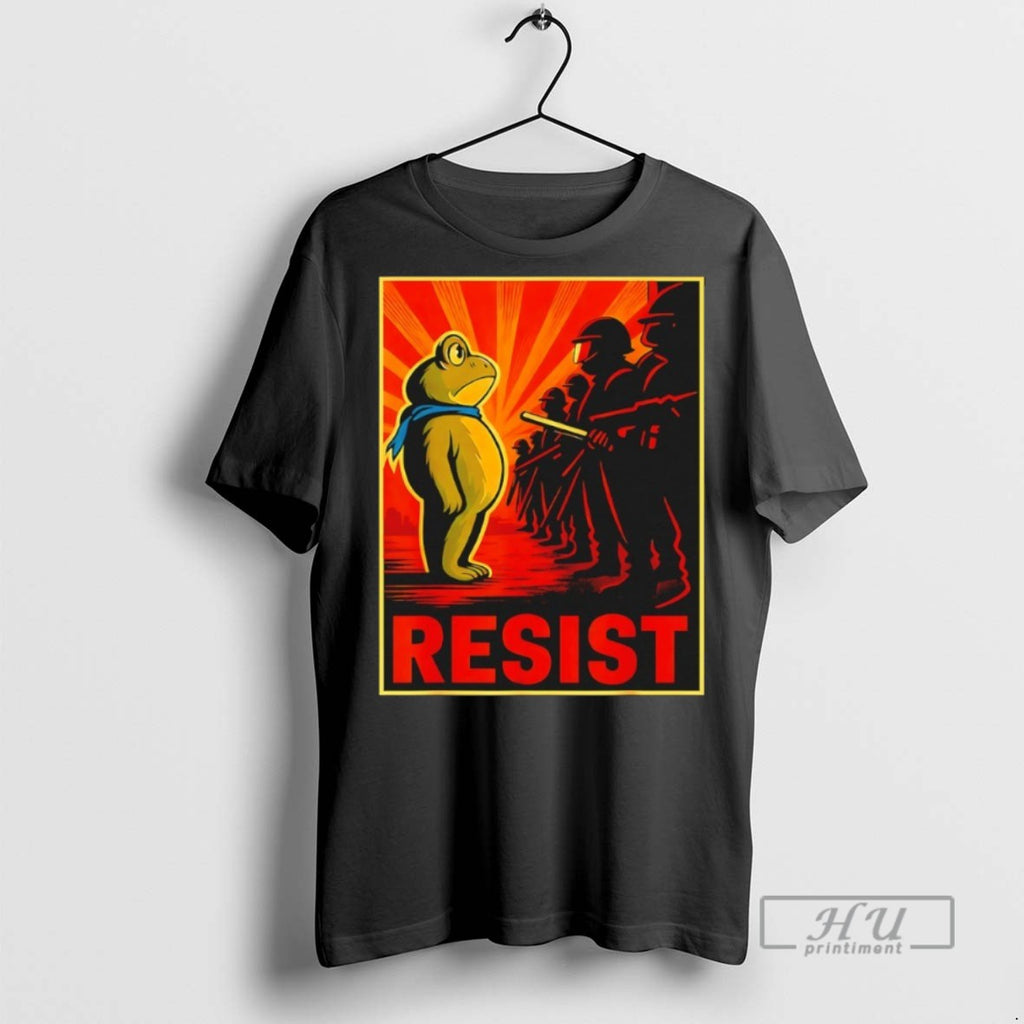 Limited Edition Frog Resist Portland Frog Protest Graphic Tee Shirt Sweatshirt Hoodies