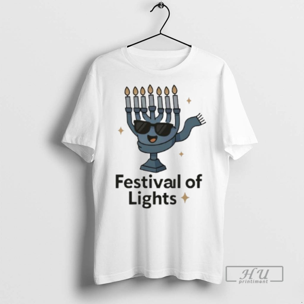 Limited Edition Hanukkah Festival Of Lights Graphic Tee Shirt Sweatshirt Hoodies