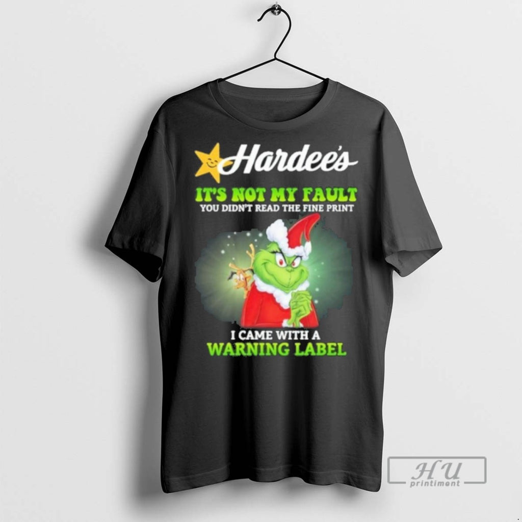 Limited Edition Hardees Santa Grinch Its Not My Fault I Came With A Warning Label