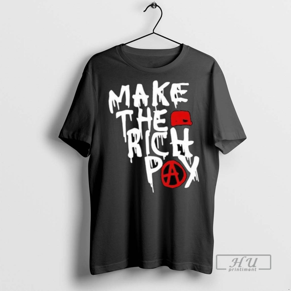 Limited Edition Hasan Piker Make The Rich Pay Long Sleve Graphic Tee Shirt Sweatshirt Hoodies