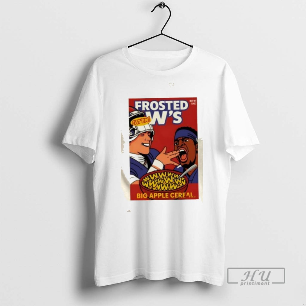 Limited Edition Jaxson Dart And Jameis Winston New York Giants Frosted Ws Football Graphic Tee