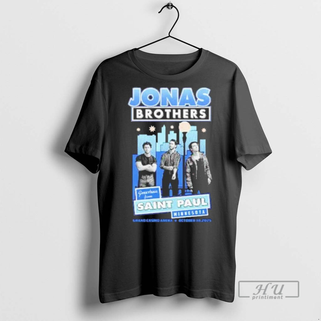 Limited Edition Jonas Brothers Greetings From Saint Paul Minnesota Graphic Tee Shirt Sweatshirt Hoodies
