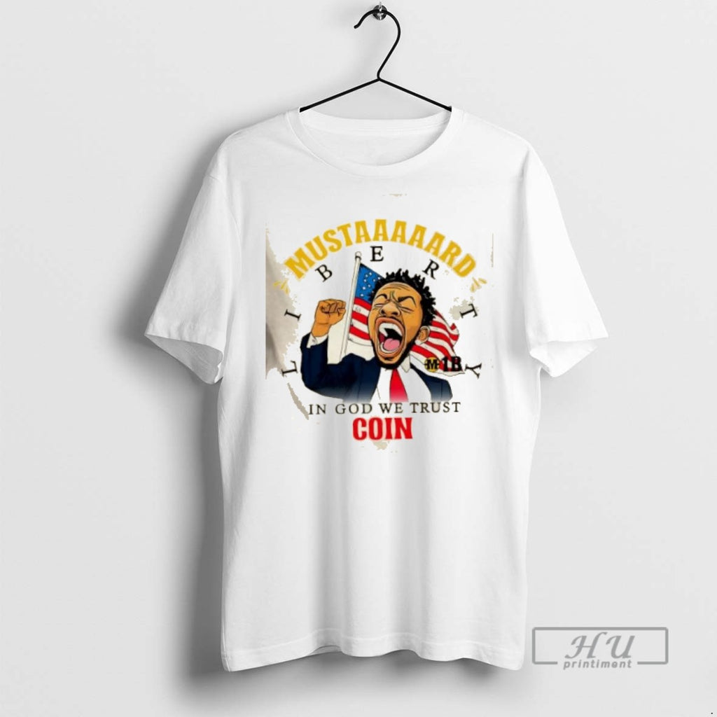 Limited Edition Kendrick Lamar Mustard Liberty In God We Trust Coin Graphic Tee Shirt