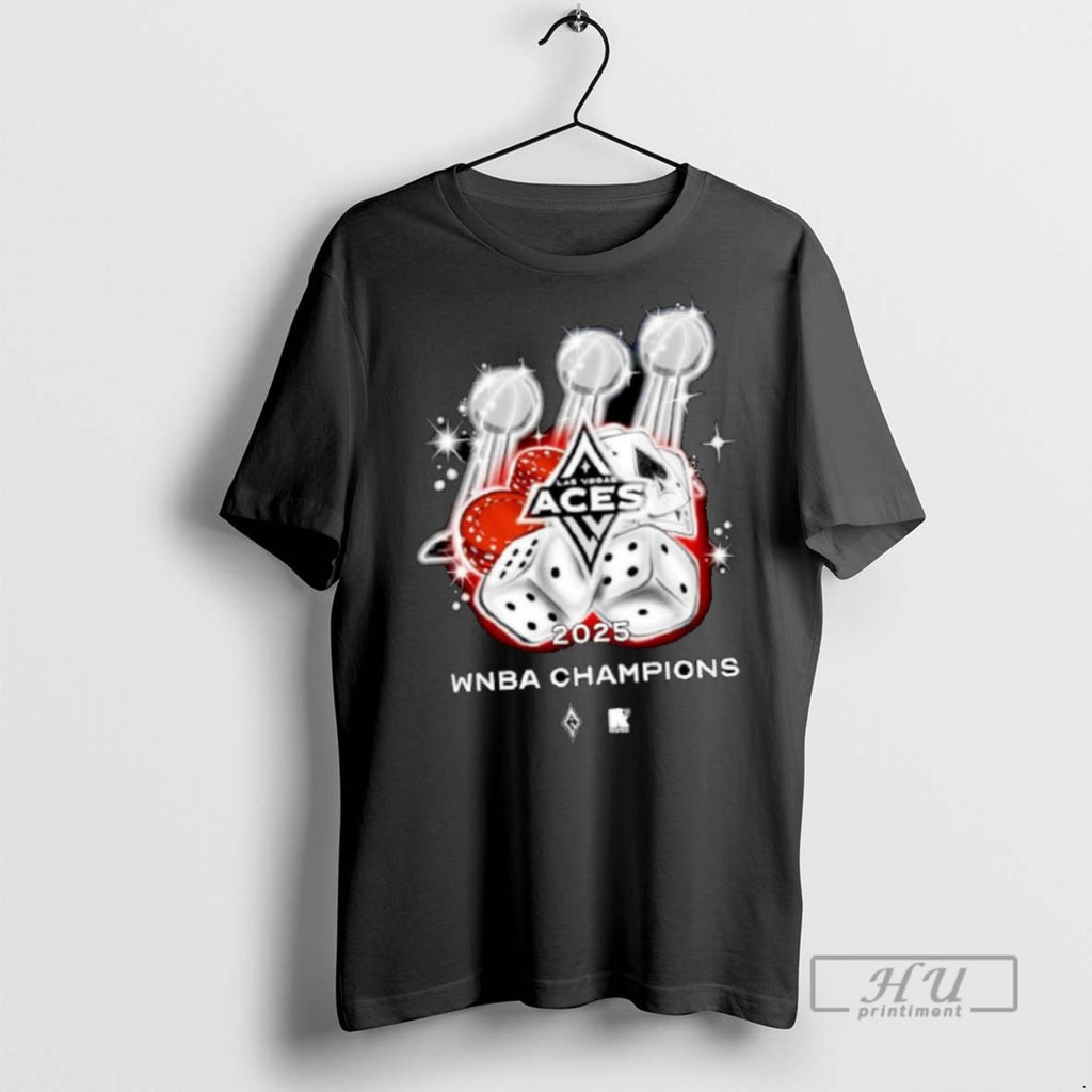 Limited Edition Las Vegas Aces 2025 Three Time Wnba Champions Ornaments Graphic Tee Shirt