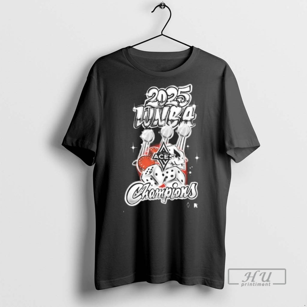 Limited Edition Las Vegas Aces Basketball 2025 Wnba Finals Champions Graffiti Art Logo Graphic Tee