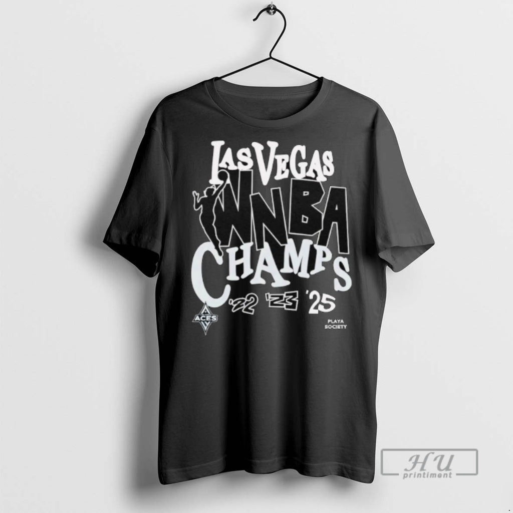 Limited Edition Las Vegas Aces Playa Society 2025 Wnba Finals Champions Graphic Tee Shirt