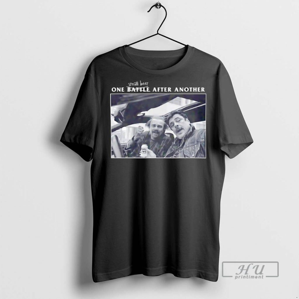 Limited Edition Leonardo Dicaprio And Benicio Del Toro One Small Beer After Another Graphic Tee
