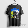 Limited Edition Lowes X Grinch And Jack Skellington Fist Bump Friends Graphic Tee Shirt