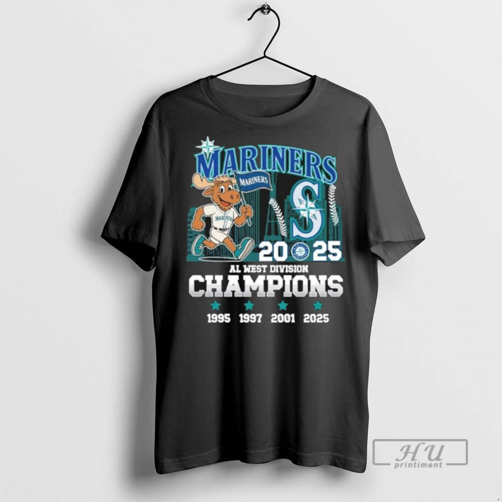 Limited Edition Mariners Mascot Parade Al West Champions Graphic Tee Shirt Sweatshirt Hoodies