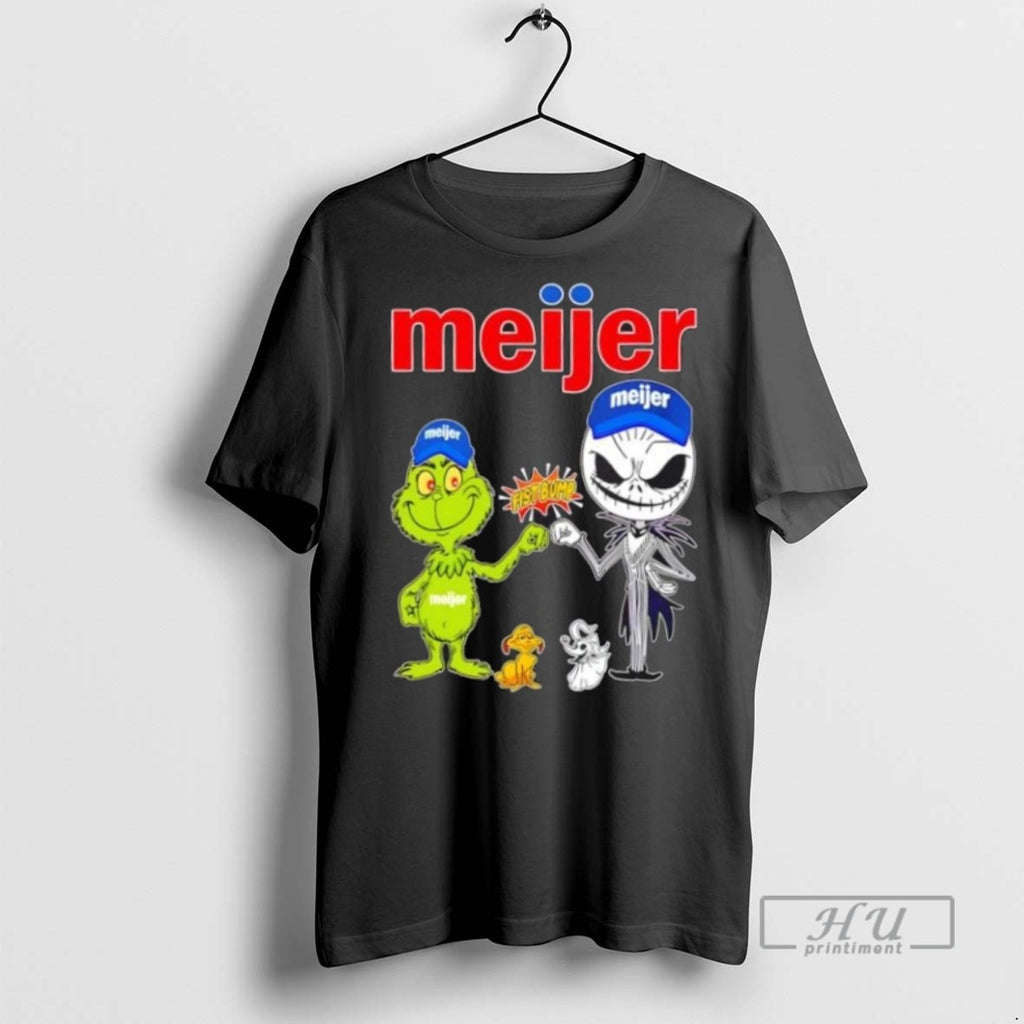 Limited Edition Meijer X Grinch And Jack Skellington Fist Bump Uniwilling Friends Graphic
