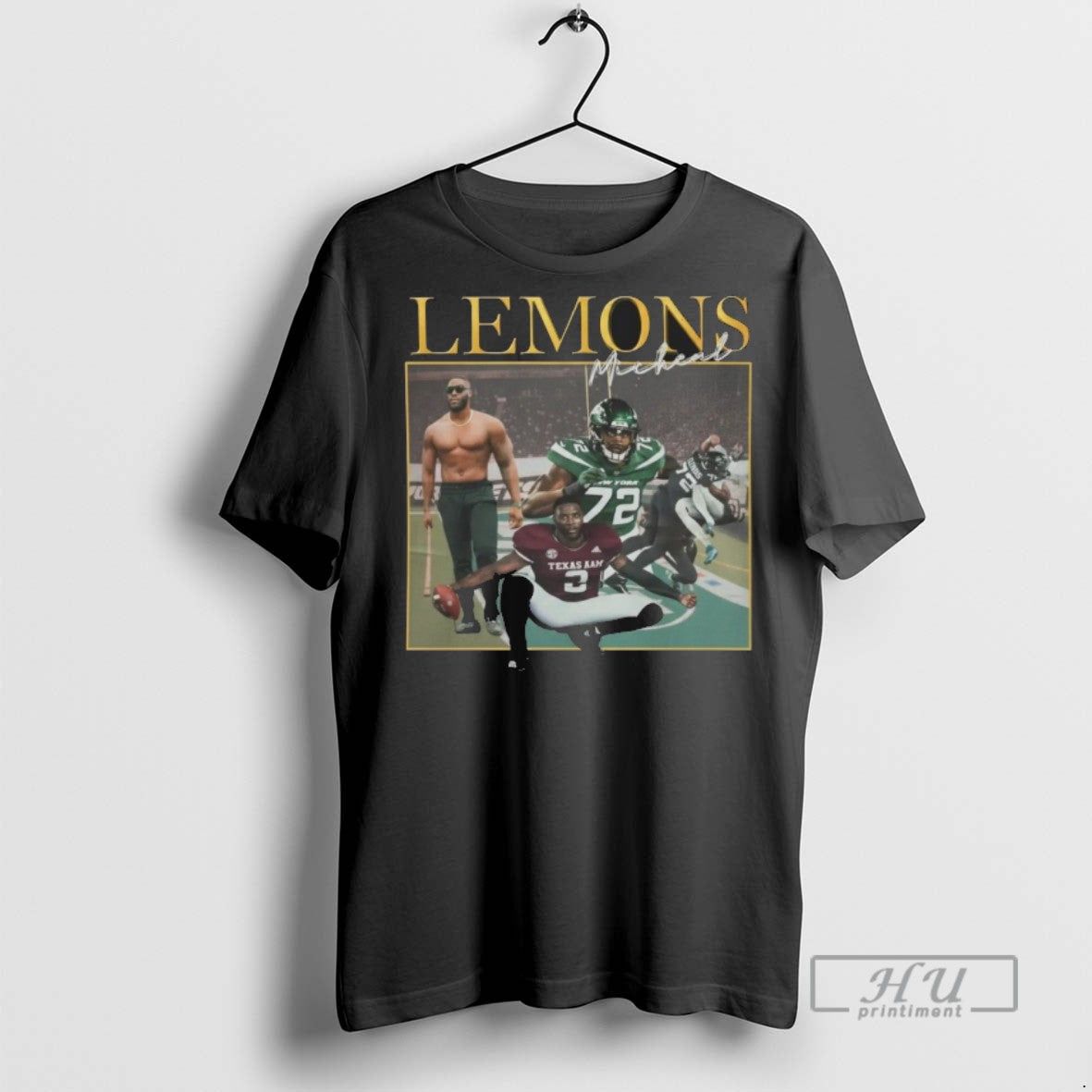 Limited Edition Micheal Clemons Lemons New York Jets And Texas Am Aggies Graphic Graphic Tee