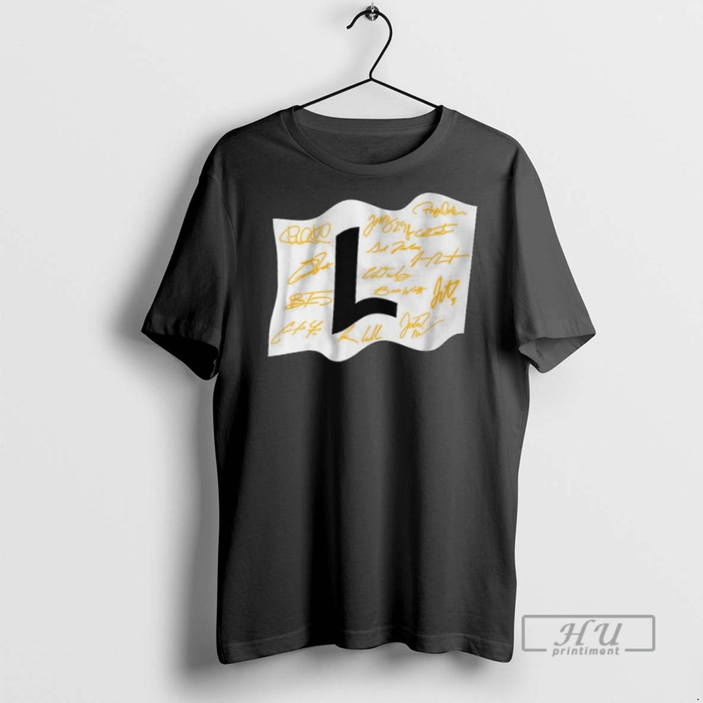 Limited Edition Milwaukee Baseball Fly The L Flag Signatures Long Sleve Graphic Tee Shirt
